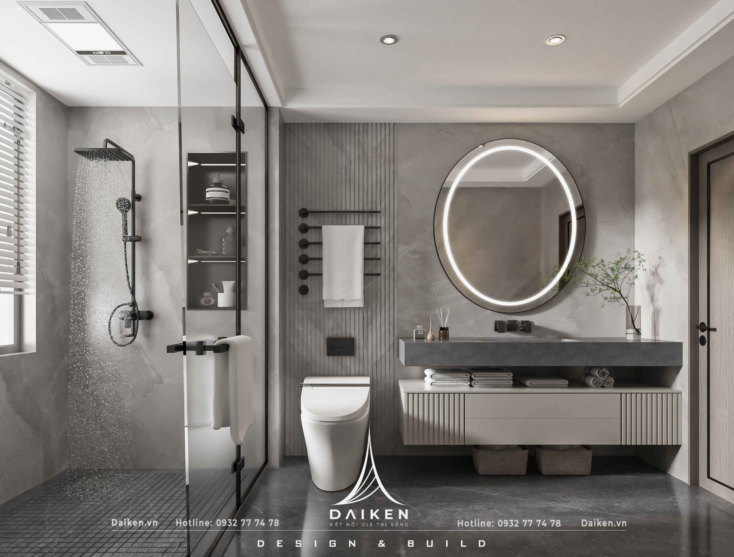 Mẫu thiết kế phòng tắm đẹp, hiện đại