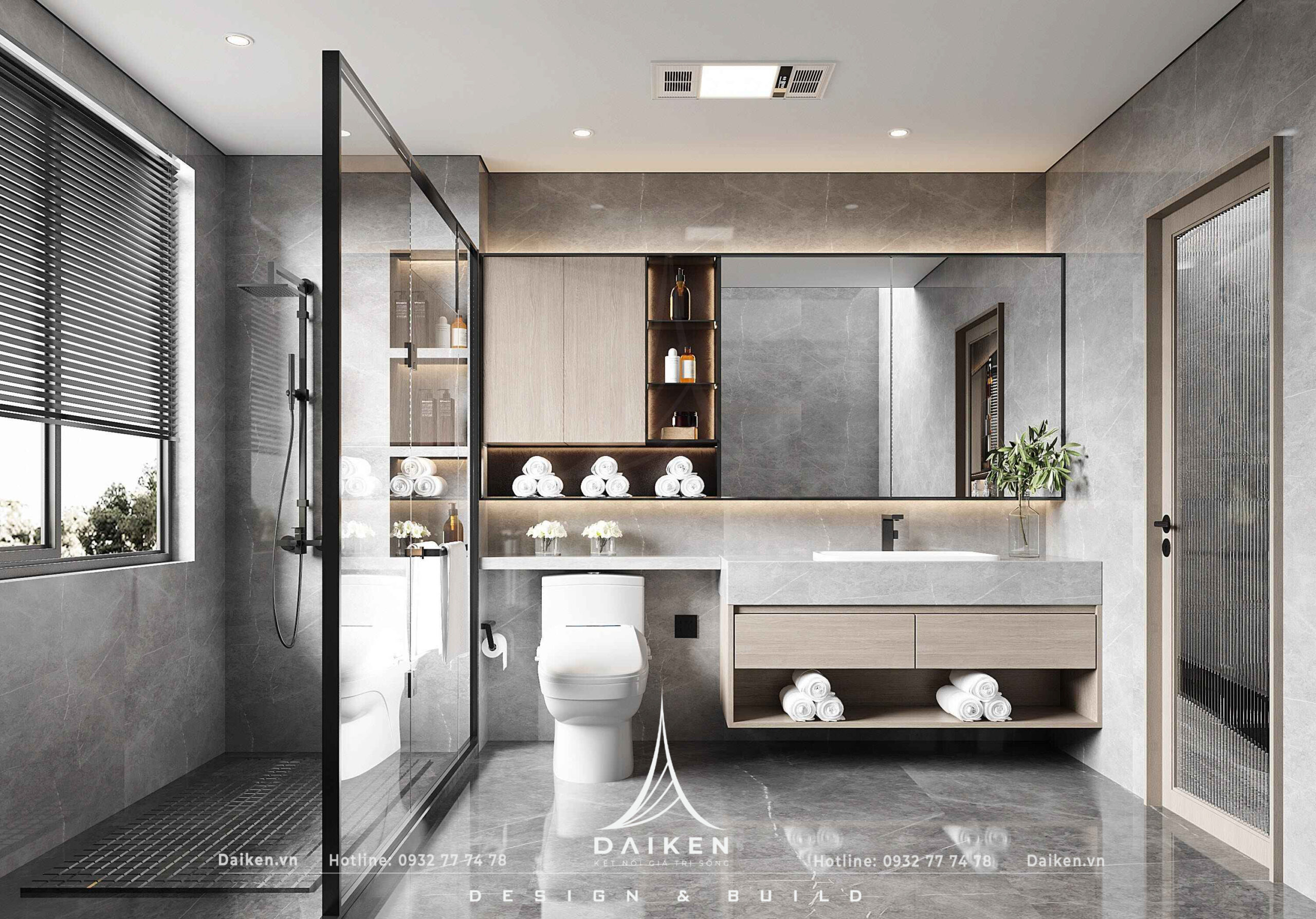 Mẫu thiết kế phòng tắm đẹp, hiện đại