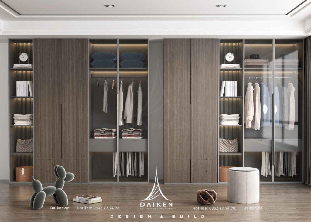 Mẫu thiết kế tủ áo hiện đại