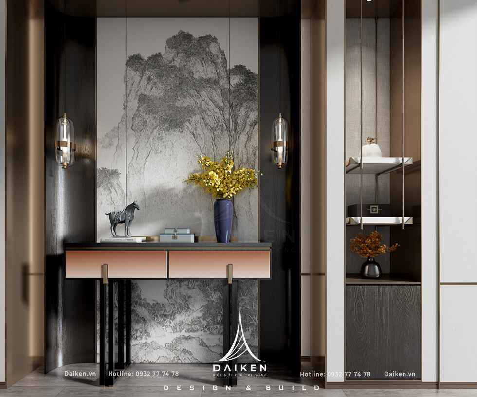 Mẫu thiết kế tủ lối vào đẹp, hiện đại