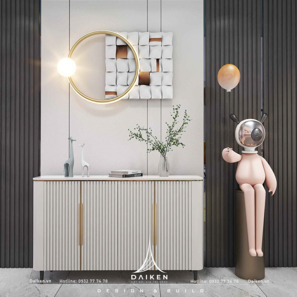 Mẫu thiết kế tủ lối vào đẹp, hiện đại