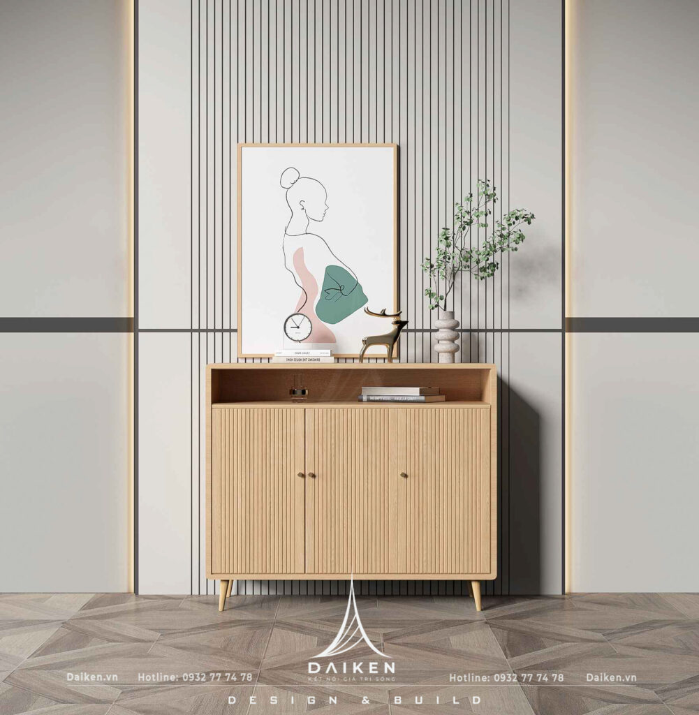 Mẫu thiết kế tủ lối vào đẹp, hiện đại