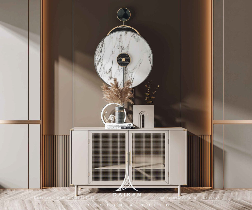 Mẫu thiết kế tủ lối vào đẹp, hiện đại