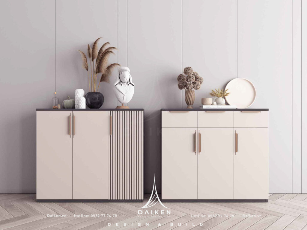 Mẫu thiết kế tủ lối vào đẹp, hiện đại