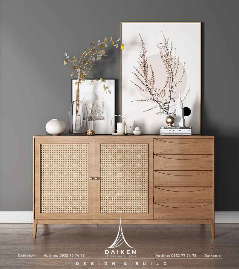 Mẫu thiết kế tủ lối vào đẹp, hiện đại