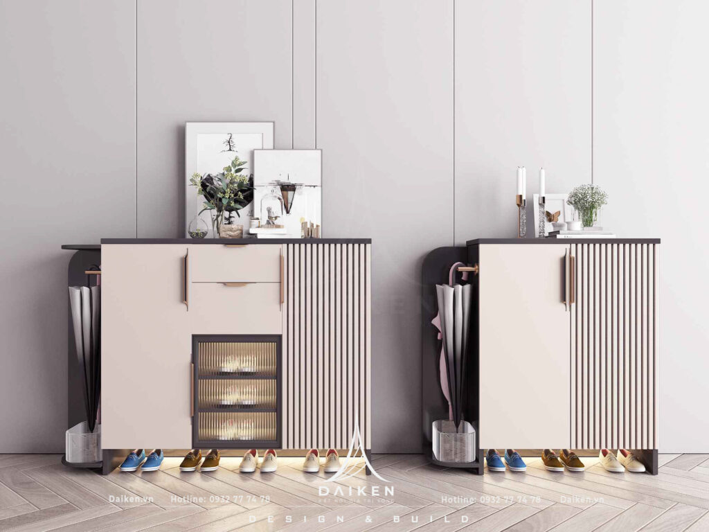 Mẫu thiết kế tủ lối vào đẹp, hiện đại