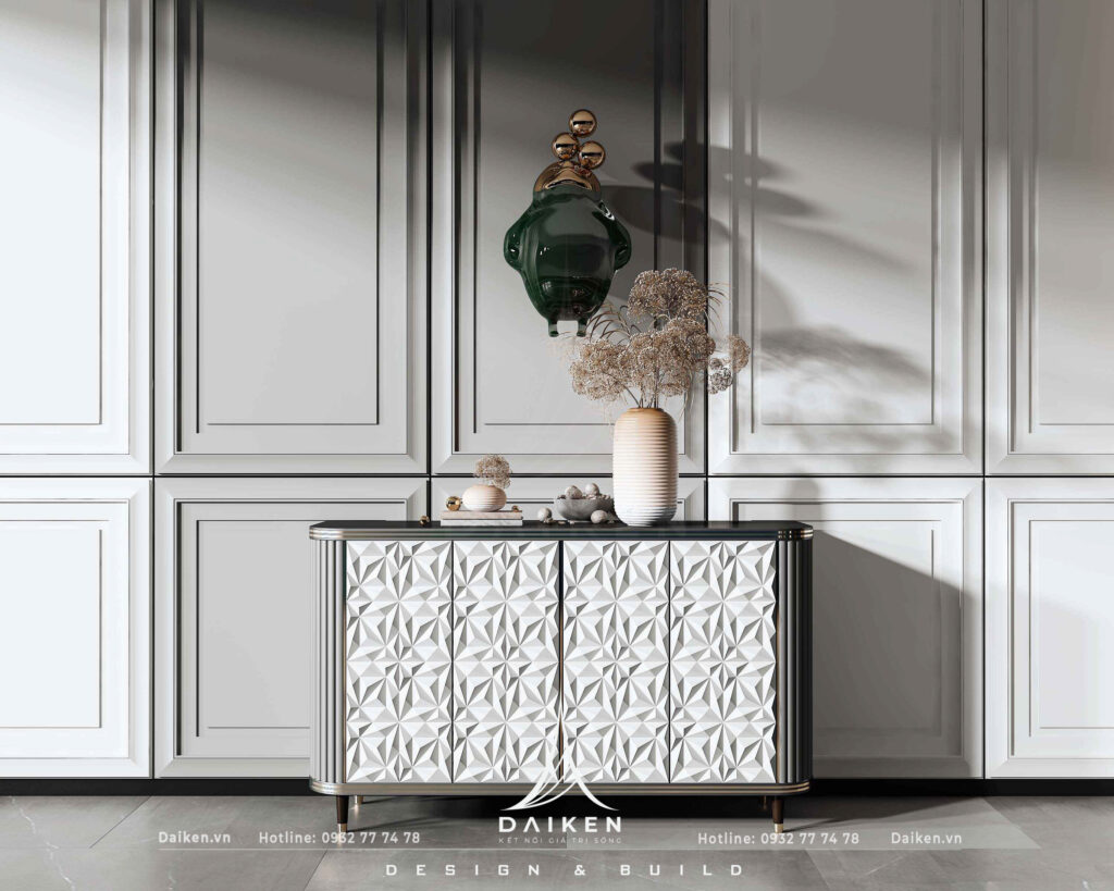 Mẫu thiết kế tủ lối vào đẹp, hiện đại