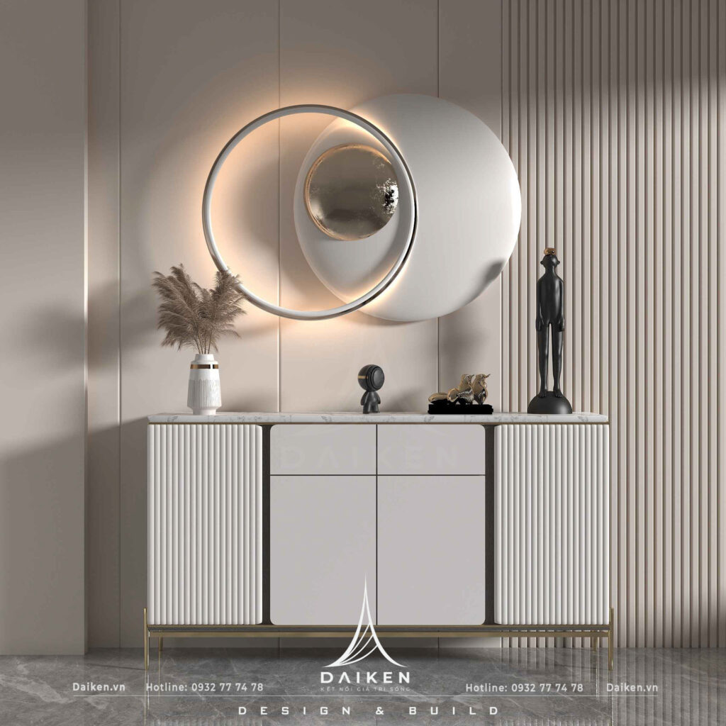 Mẫu thiết kế tủ lối vào đẹp, hiện đại