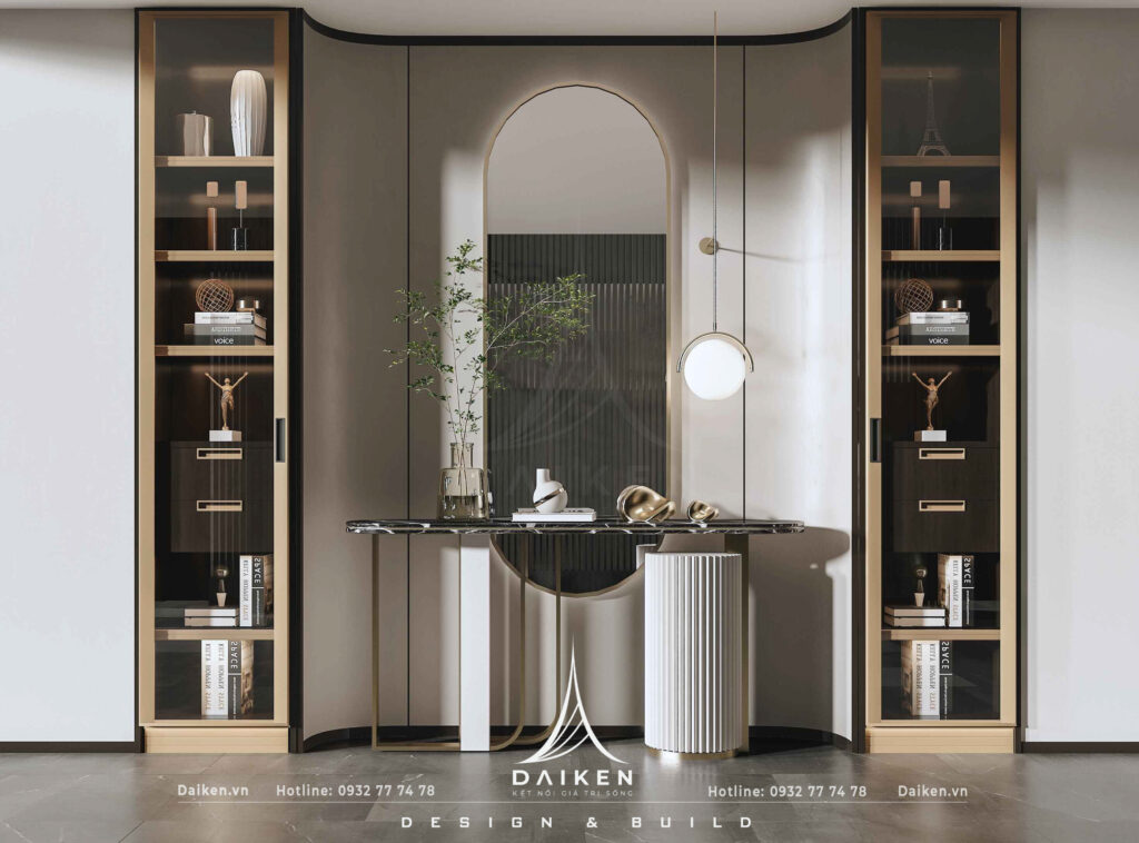 Mẫu thiết kế tủ lối vào đẹp, hiện đại