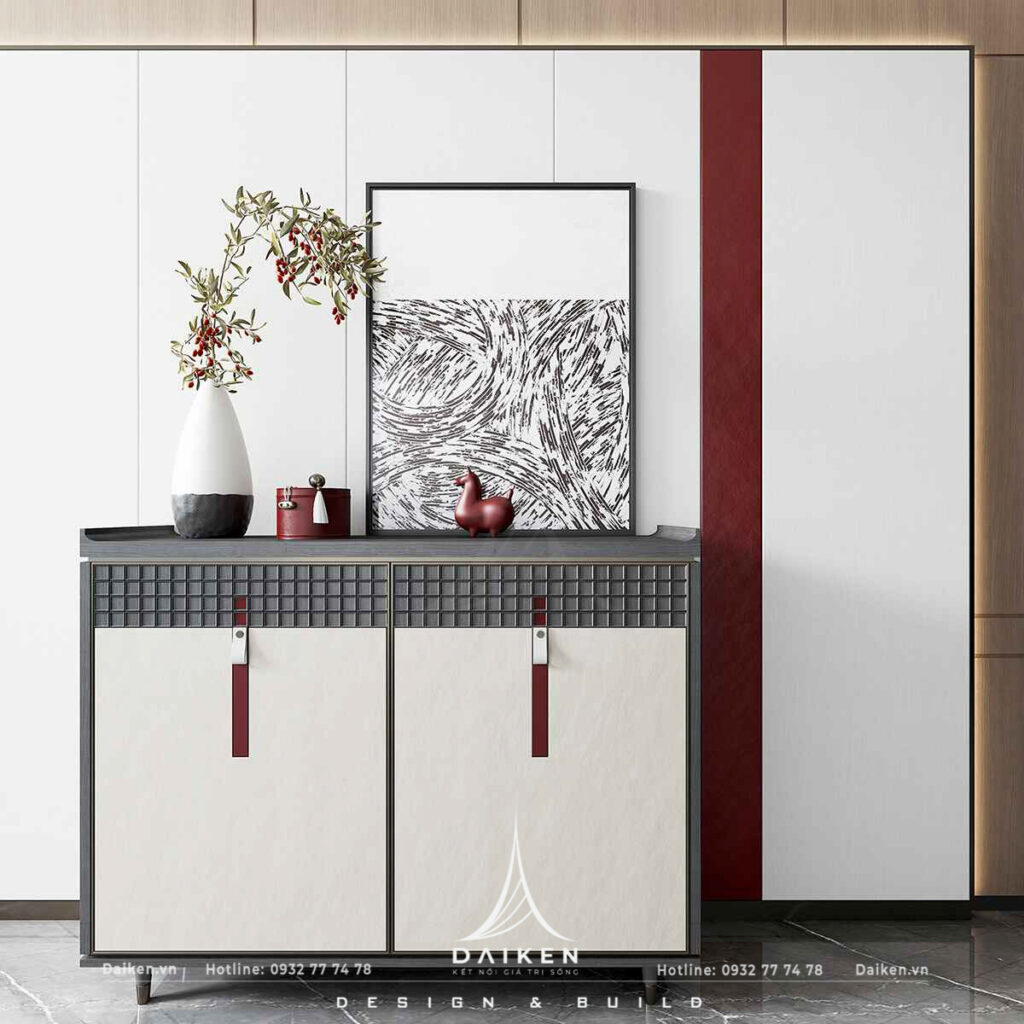 Mẫu thiết kế tủ lối vào đẹp, hiện đại