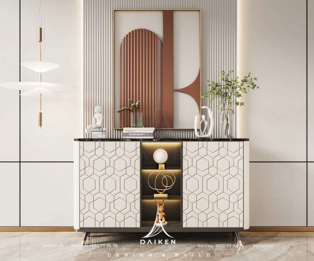 Mẫu thiết kế tủ lối vào đẹp, hiện đại