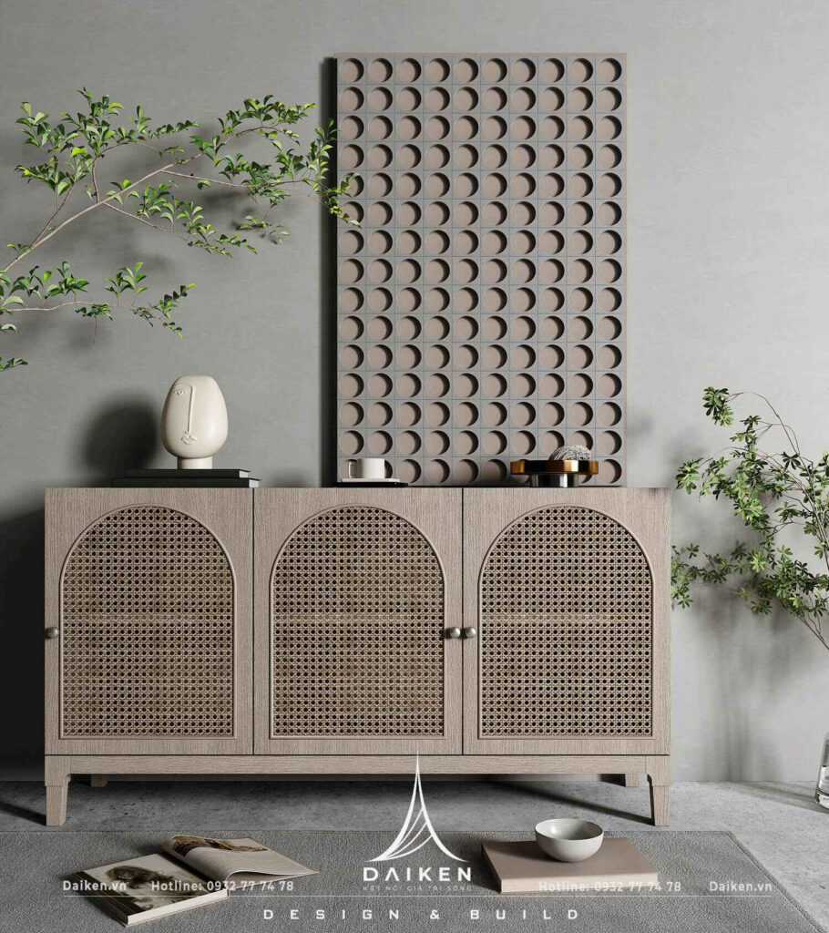 Mẫu thiết kế tủ lối vào đẹp, hiện đại