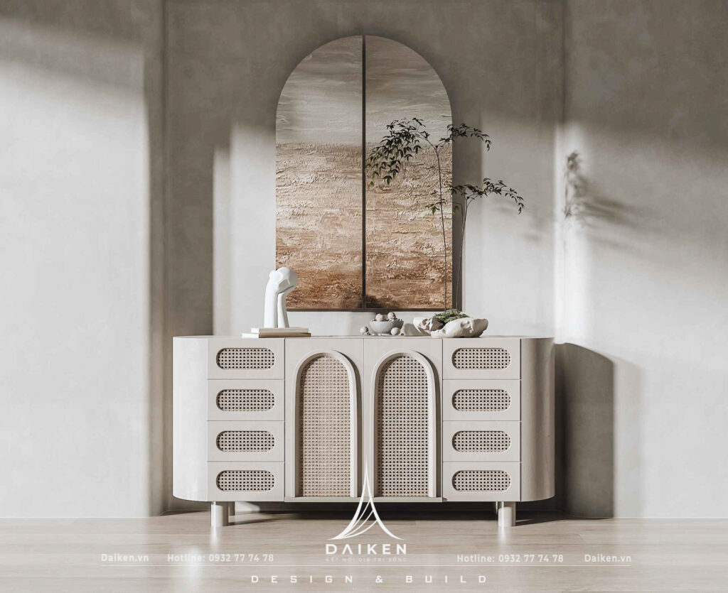 Mẫu thiết kế tủ lối vào đẹp, hiện đại