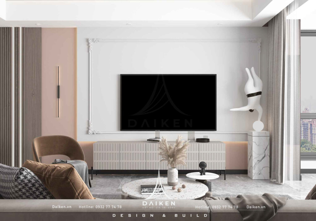 Mẫu vách tivi đẹp, hiện đại