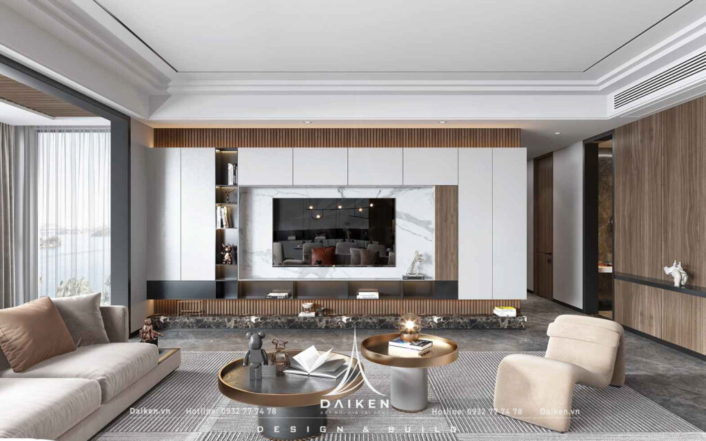 Mẫu vách tivi đẹp, hiện đại