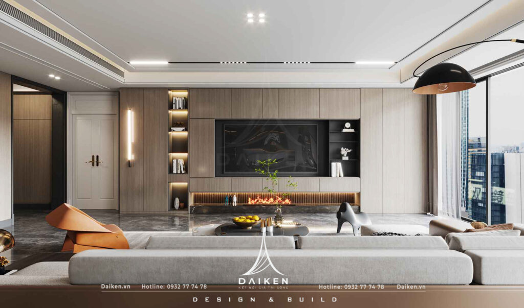 Mẫu vách tivi đẹp, hiện đại