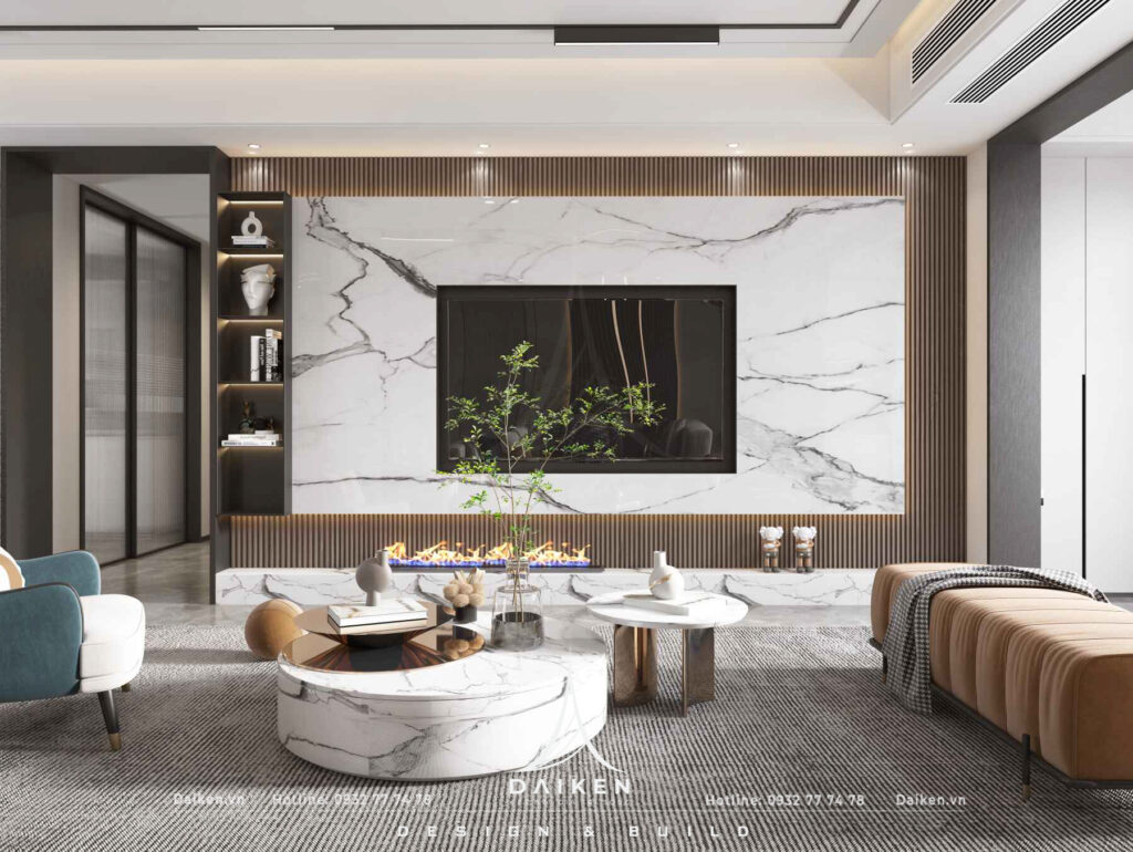 Mẫu vách tivi đẹp, hiện đại