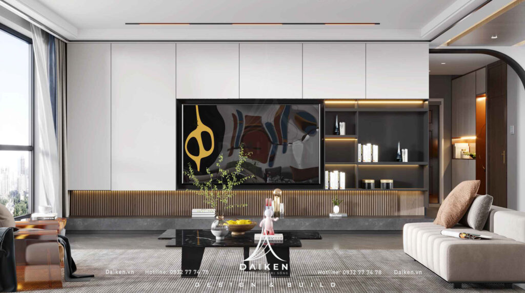 Mẫu vách tivi đẹp, hiện đại