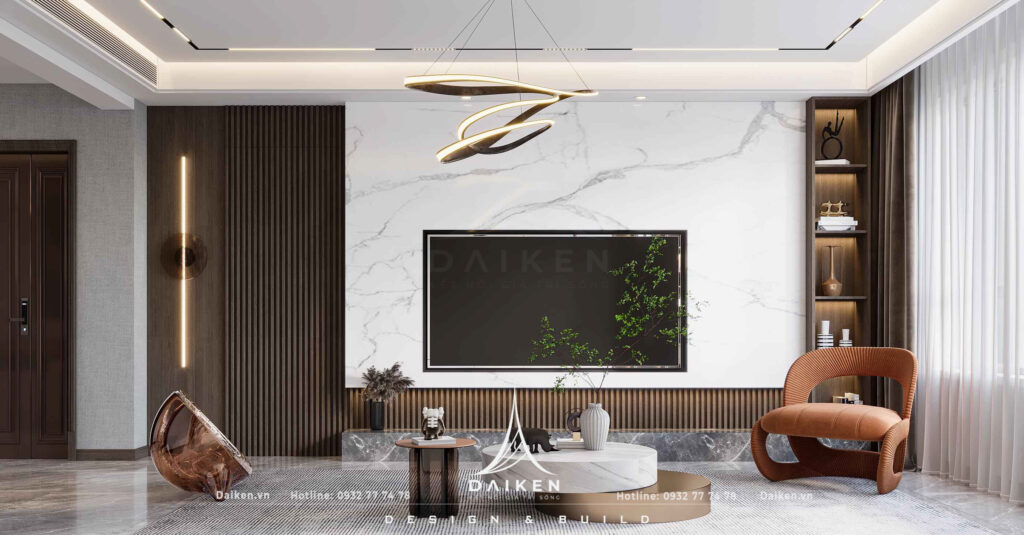 Mẫu vách tivi đẹp, hiện đại