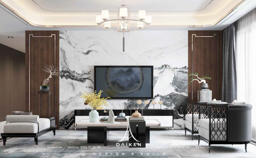 Mẫu vách tivi đẹp, hiện đại