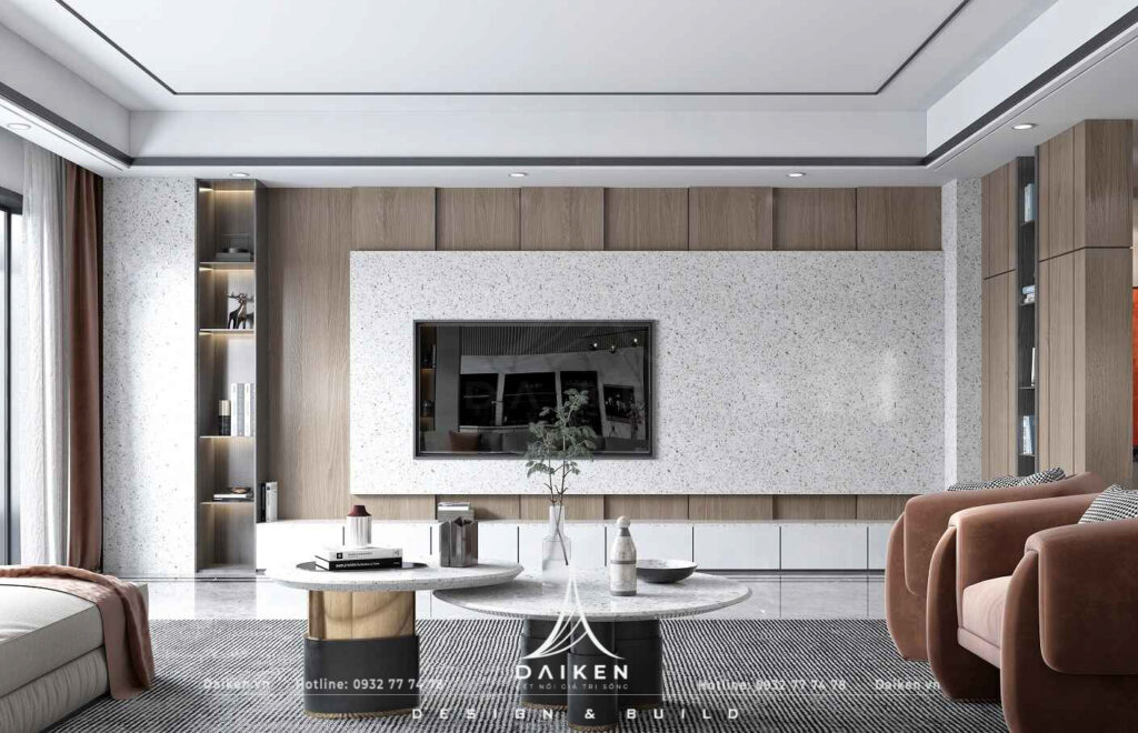 Mẫu vách tivi đẹp, hiện đại