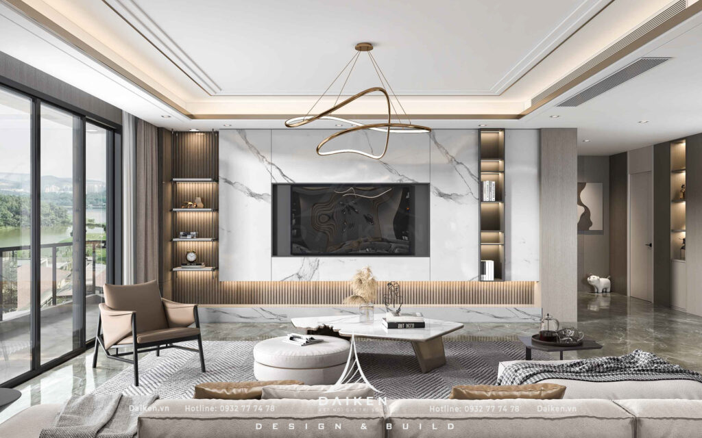 Mẫu vách tivi đẹp, hiện đại