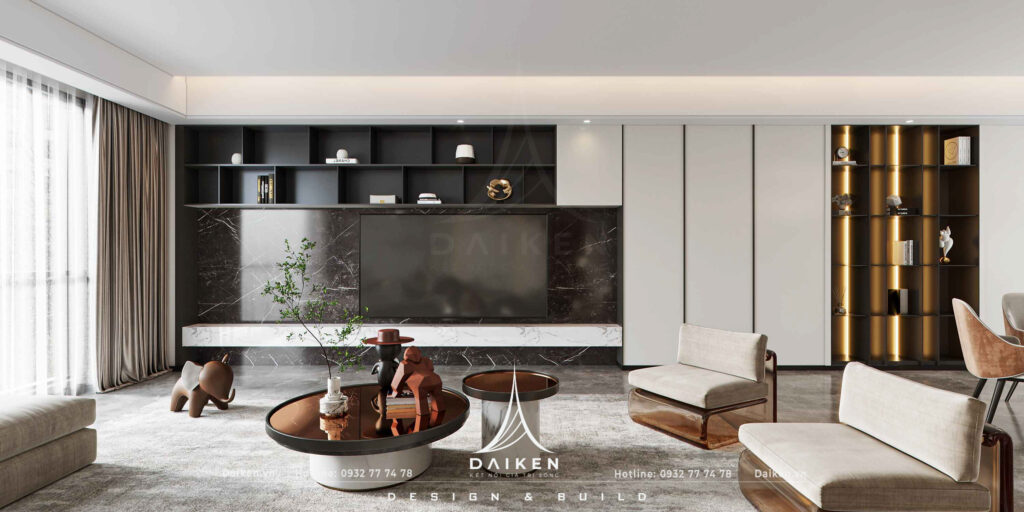 Mẫu vách tivi đẹp, hiện đại