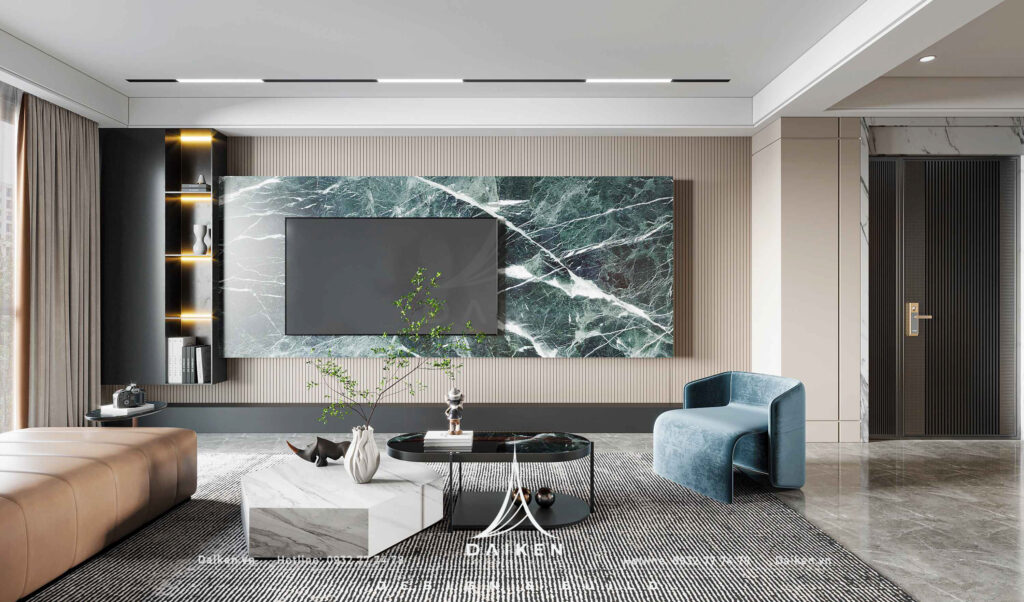 Mẫu vách tivi đẹp, hiện đại