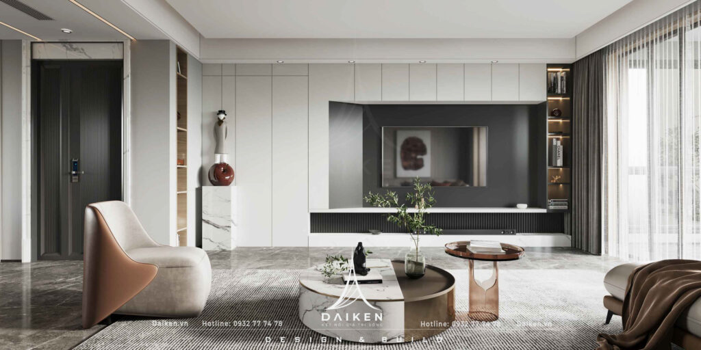 Mẫu vách tivi đẹp, hiện đại