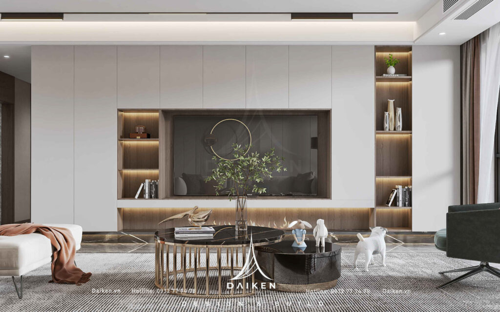 Mẫu vách tivi đẹp, hiện đại