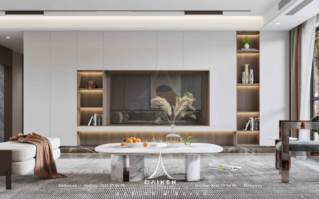 Mẫu vách tivi đẹp, hiện đại