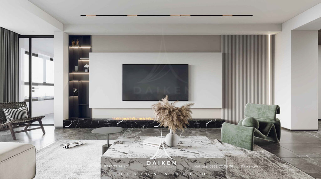 Mẫu vách tivi đẹp, hiện đại