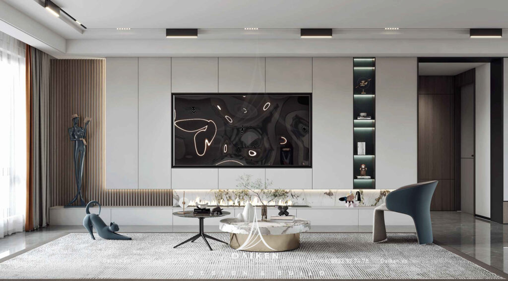 Mẫu vách tivi đẹp, hiện đại