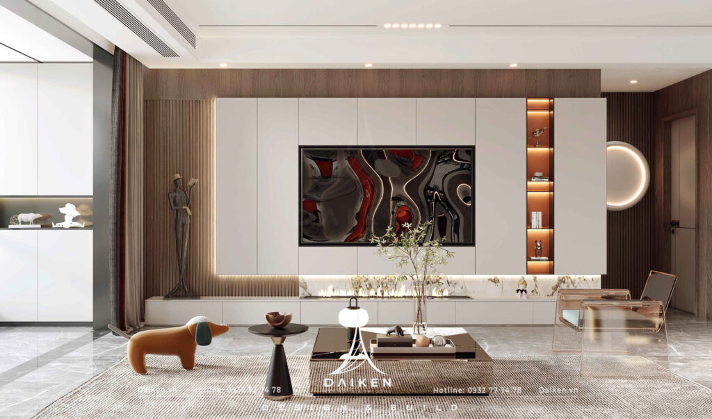 Mẫu vách tivi đẹp, hiện đại