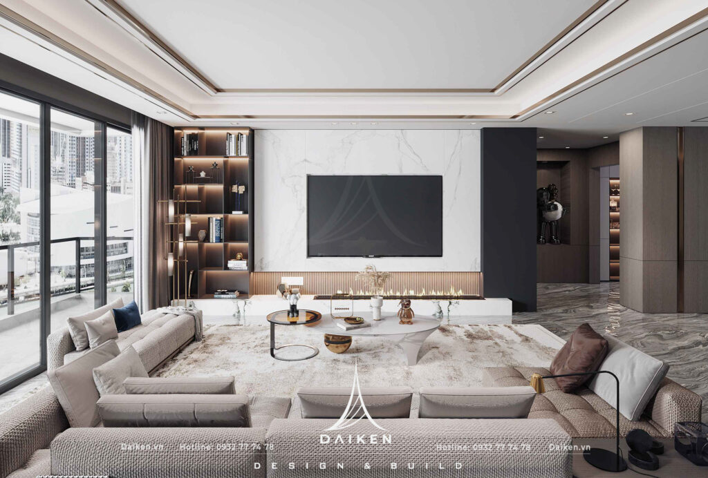 Mẫu vách tivi đẹp, hiện đại