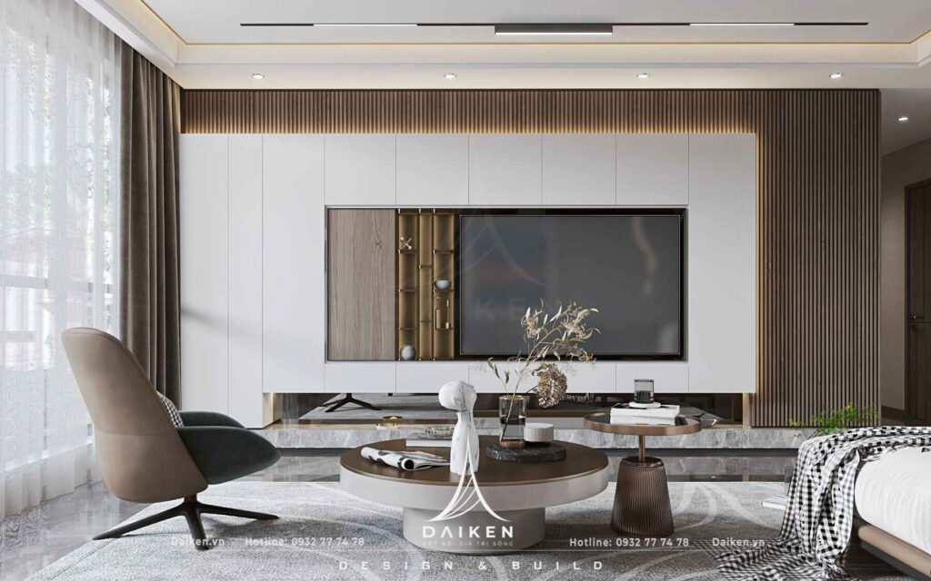 Mẫu vách tivi đẹp, hiện đại