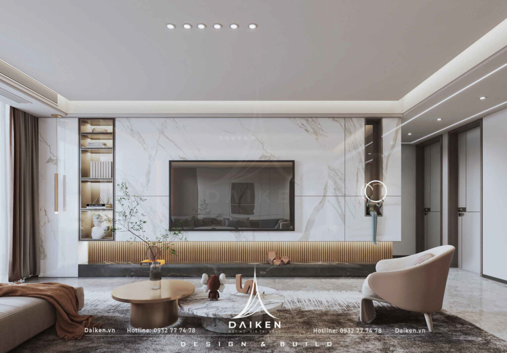 Mẫu vách tivi đẹp, hiện đại