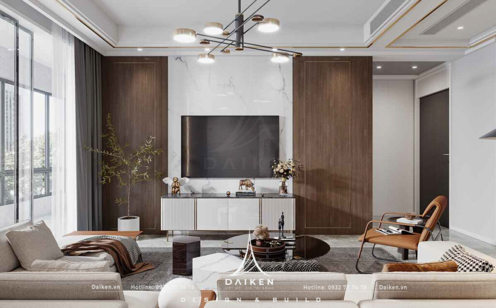 Mẫu vách tivi đẹp, hiện đại