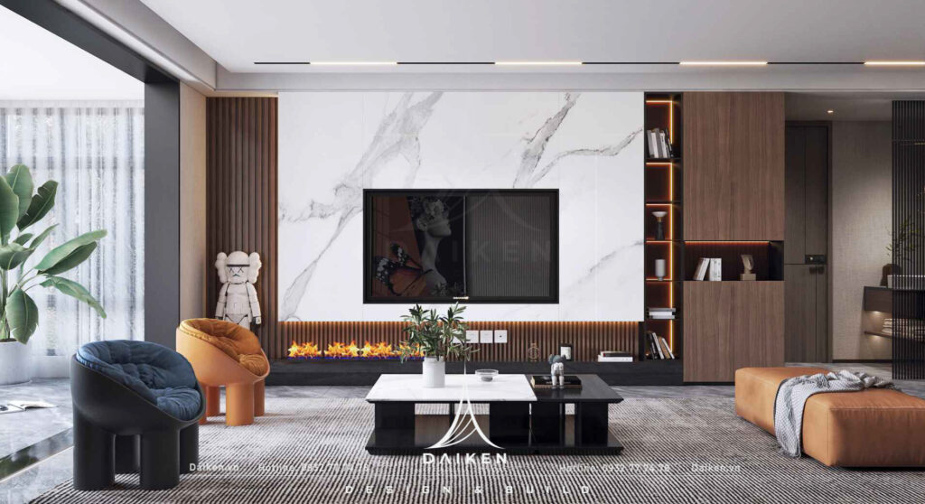 Mẫu vách tivi đẹp, hiện đại