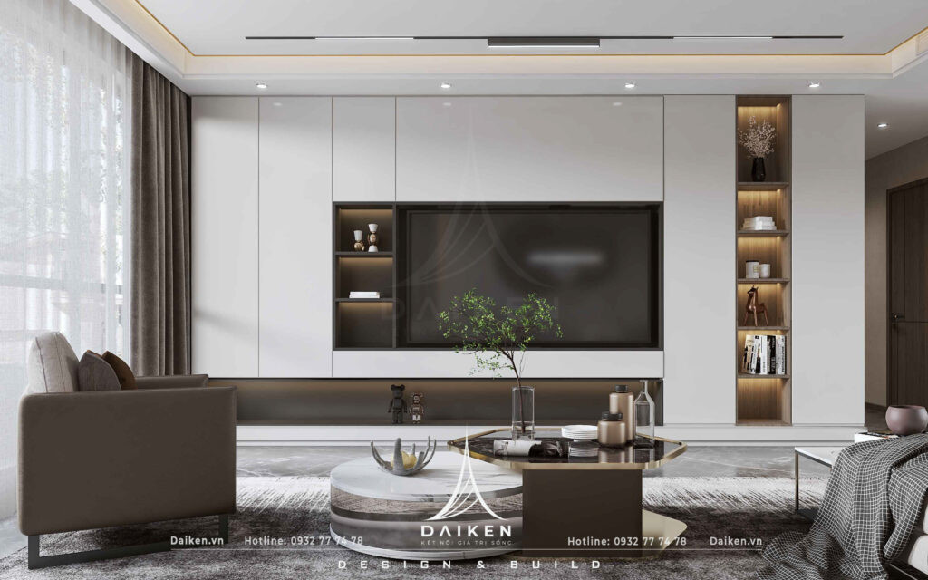 Mẫu vách tivi đẹp, hiện đại