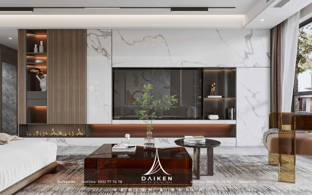 Mẫu vách tivi đẹp, hiện đại