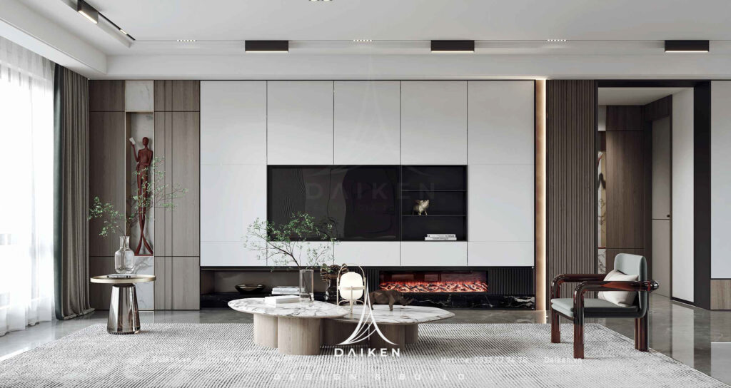 Mẫu vách tivi đẹp, hiện đại