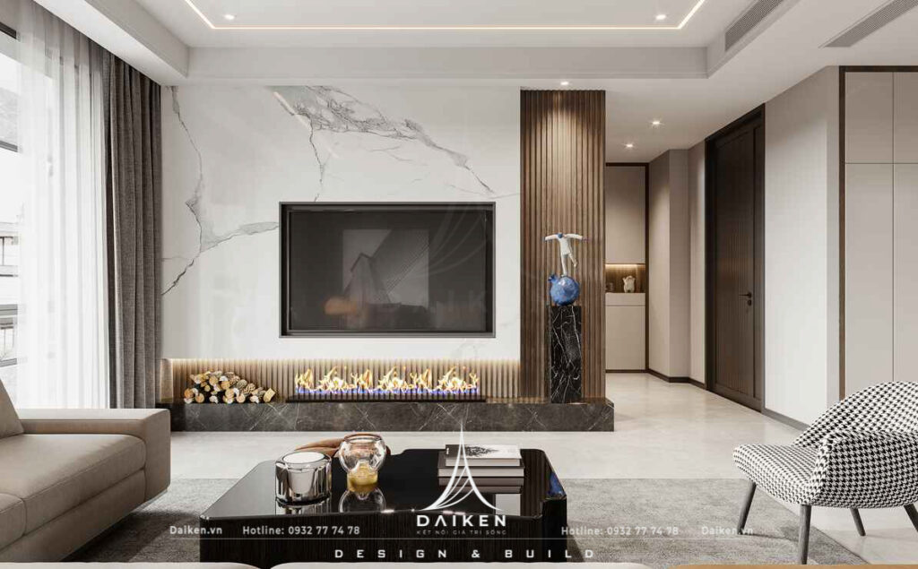 Mẫu vách tivi đẹp, hiện đại