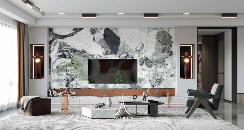 Mẫu vách tivi đẹp, hiện đại