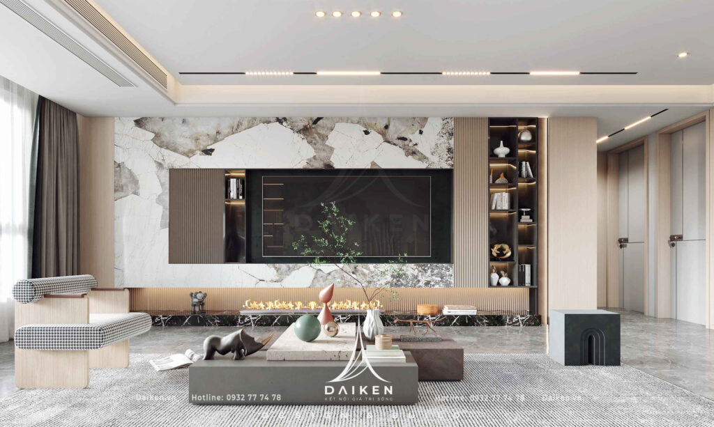 Mẫu vách tivi đẹp, hiện đại