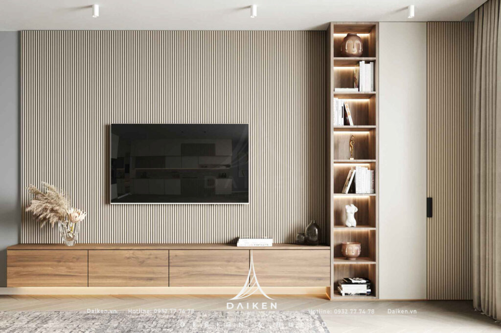 Mẫu vách tivi đẹp, hiện đại