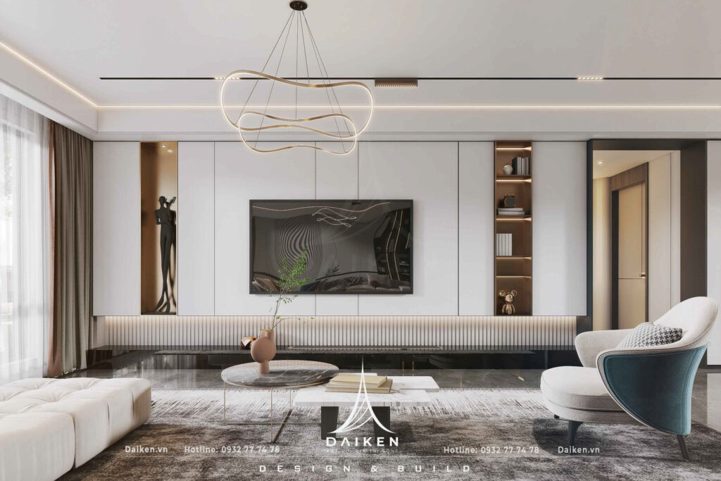 Mẫu vách tivi đẹp, hiện đại