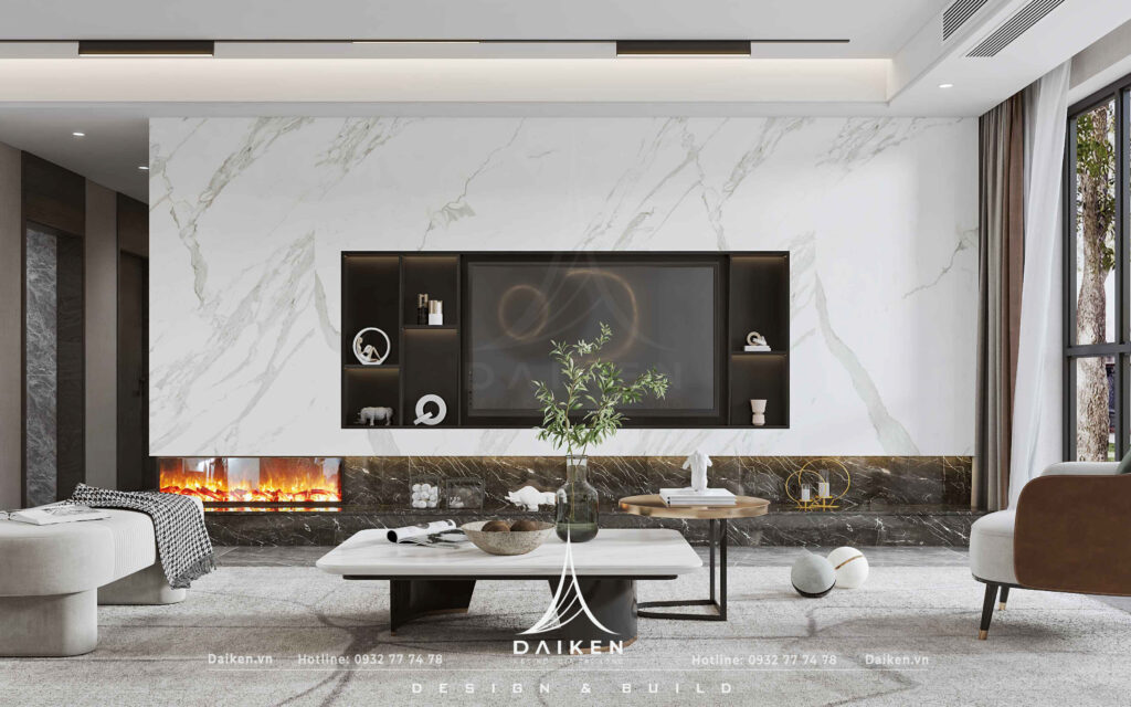 Mẫu vách tivi đẹp, hiện đại