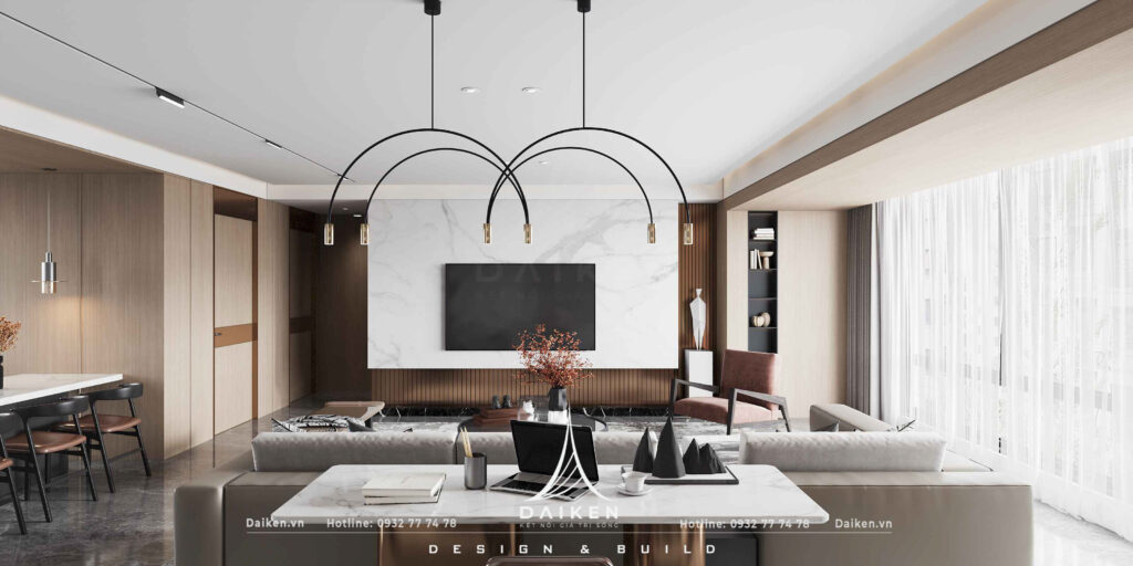 Mẫu vách tivi đẹp, hiện đại