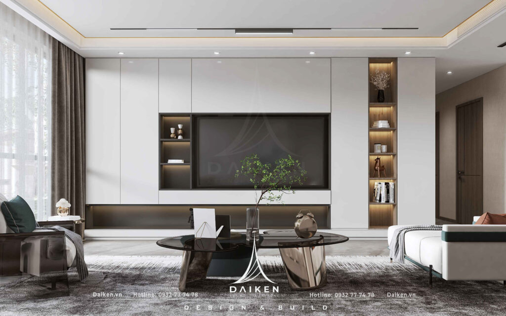 Mẫu vách tivi đẹp, hiện đại